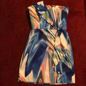 Blue strapless Bebe XS dress